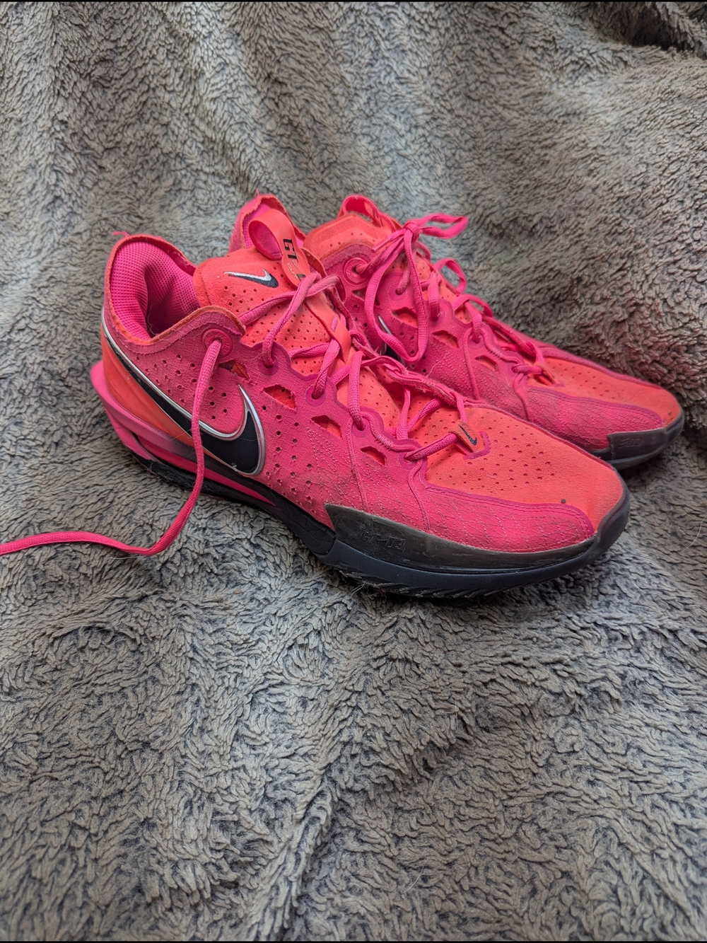 Nike Hot Pink Athletic Sneakers with Black Swoosh